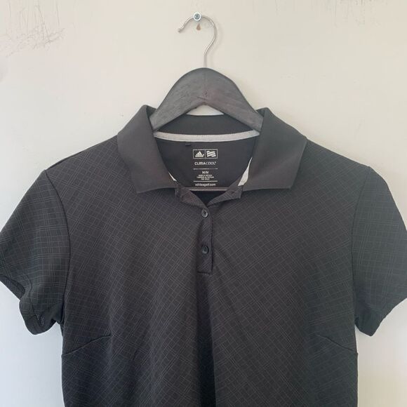 Adidas Black Print Climacool Golf Shirt Sz M - Picture 3 of 8